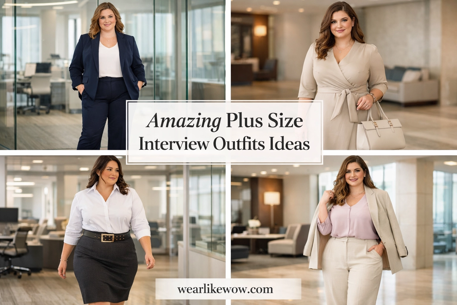 How to Look Professional in Business Casual Interview Outfits for Plus Size Women: 41 Work Fashion Trend