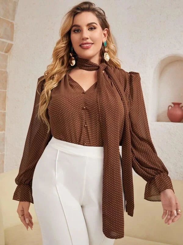 women s plus size blouses for work 13