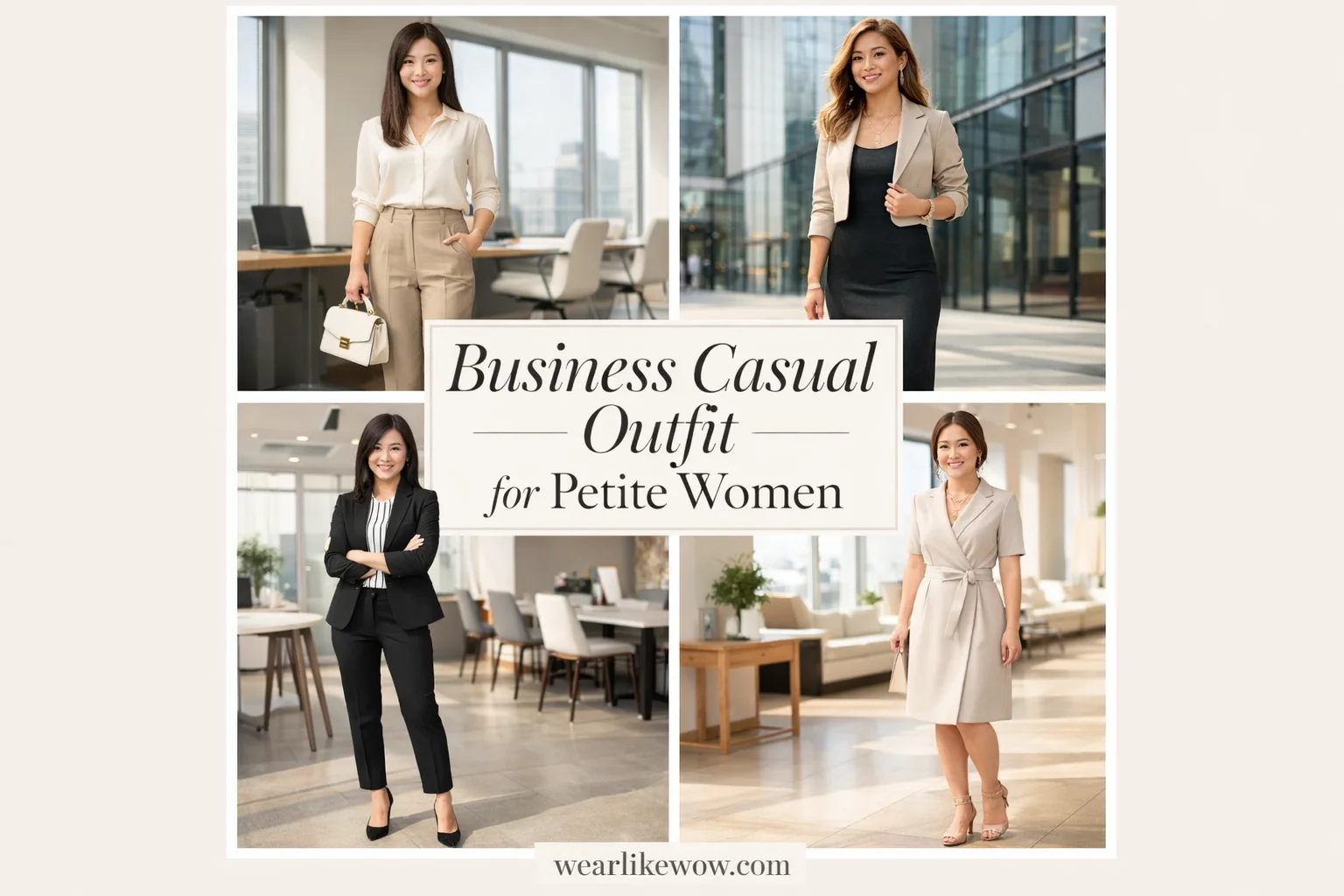 How to Style Business Casual Outfit for Petite Women: 42 Short Women Business Outfit