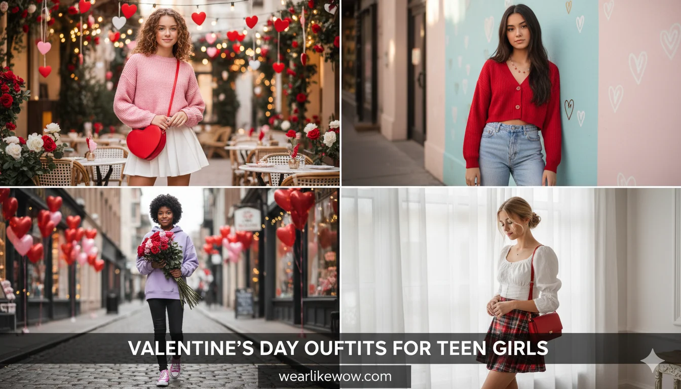 43 Romantic Valentines Day Outfit for Teen Girls Ideas: What to Wear on Valentines Day for Teen Girls