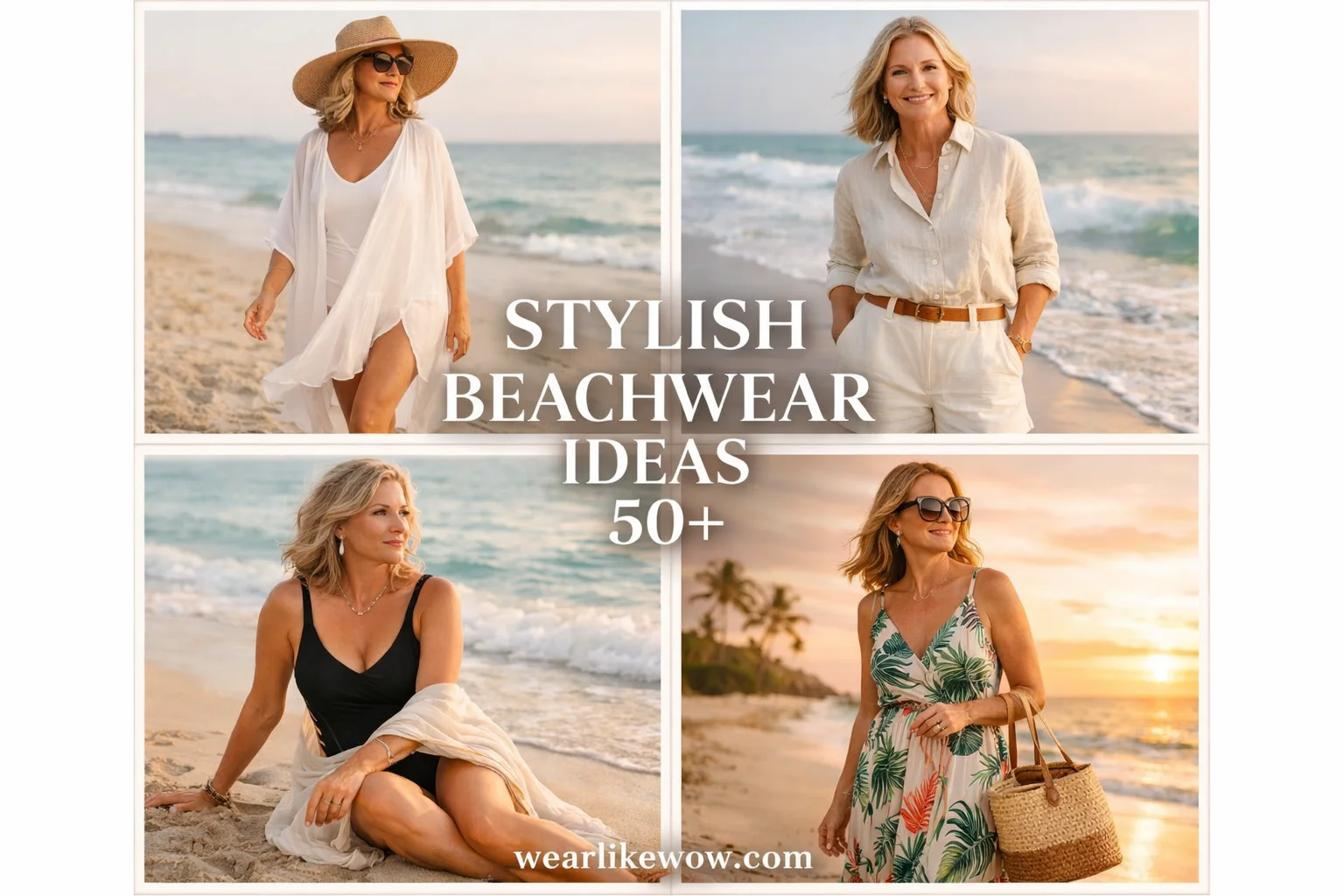 How to Style Beachwear Outfit for Women Over 50 – 45 Beachwear Fashion Trend 2026