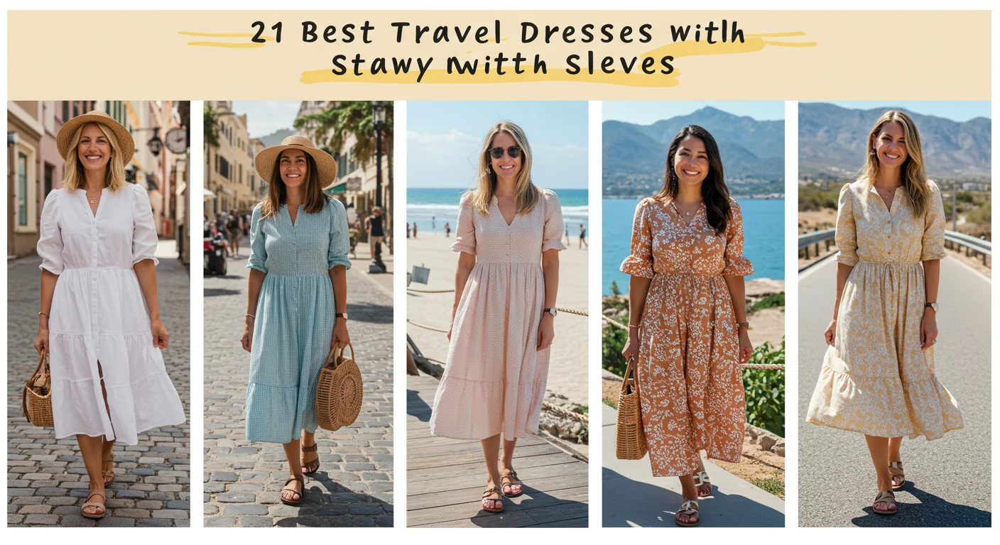 21 Best Lightweight Travel Dresses with Sleeves for Effortless Style