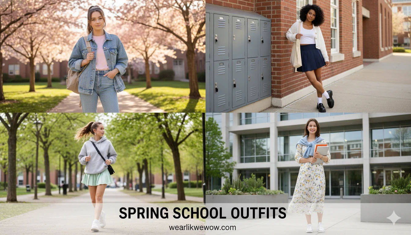 21 Cute & School-Approved Spring Outfits Every Teen Girl Will Love : Spring school outfits