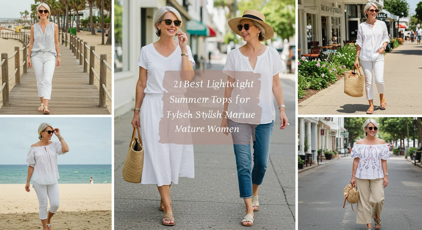 21 Best Lightweight and Flattering Summer Tops for Mature Women with Style