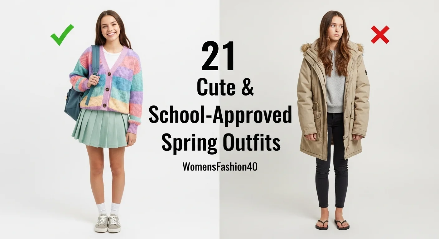 21 Cute & School-Approved Spring Outfits Every Teen Girl Will Love : Spring school outfits