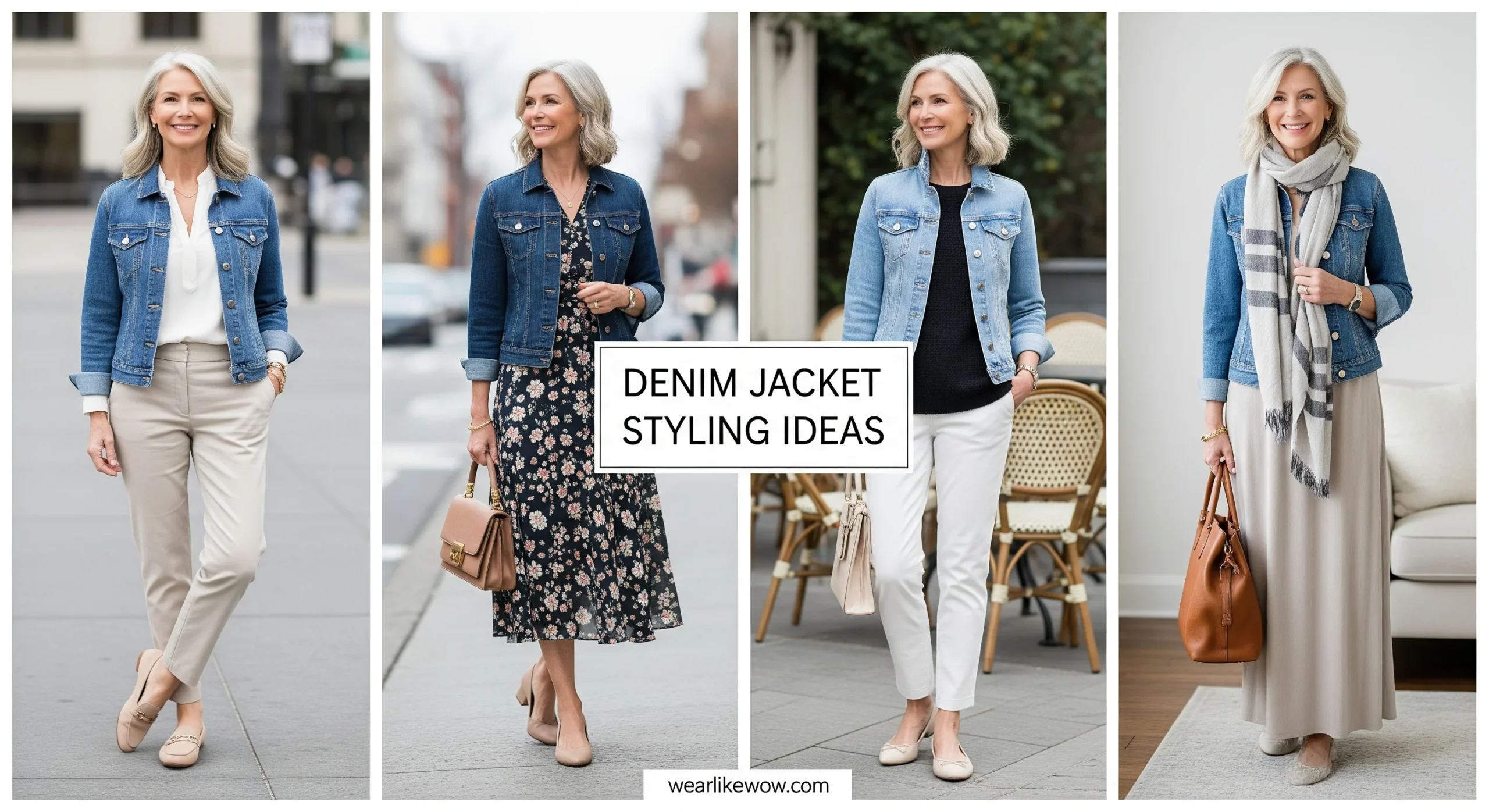 21 Best Denim Jacket Styling Ideas for Women Over 50: How to Style a Denim Jacket
