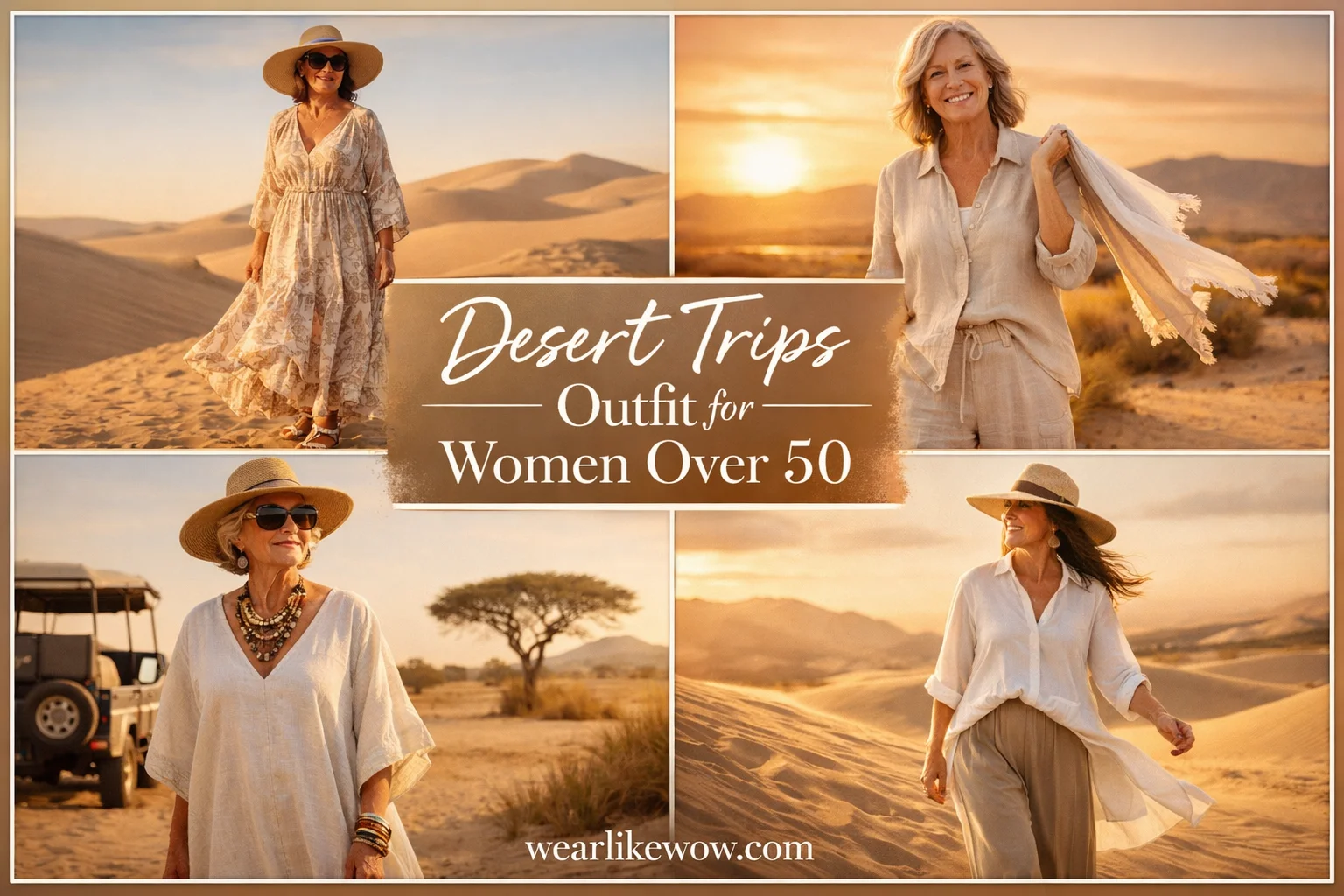 Desert Trips Outfit for Over 50: 21 Smart & Stunning Warm-Weather Looks