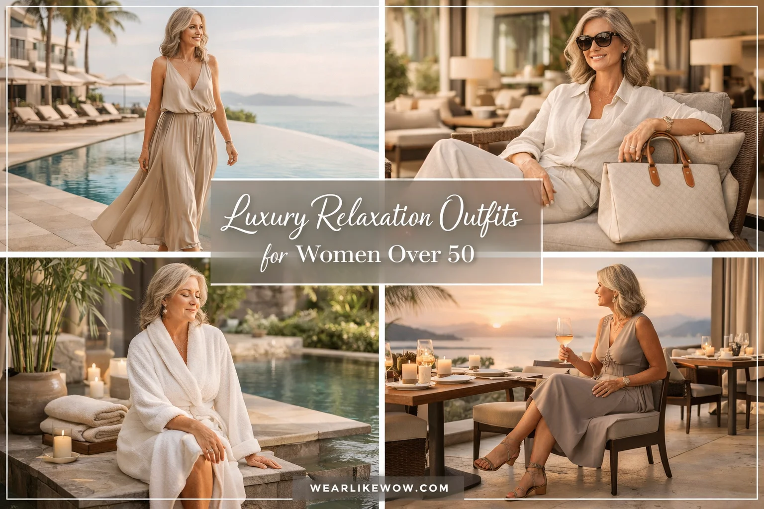 Luxury relaxation trips Outfit for over 50: 21 Gorgeous Timeless Styles