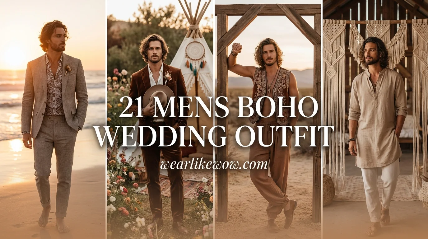 Men wearing boho wedding outfits 202604291624