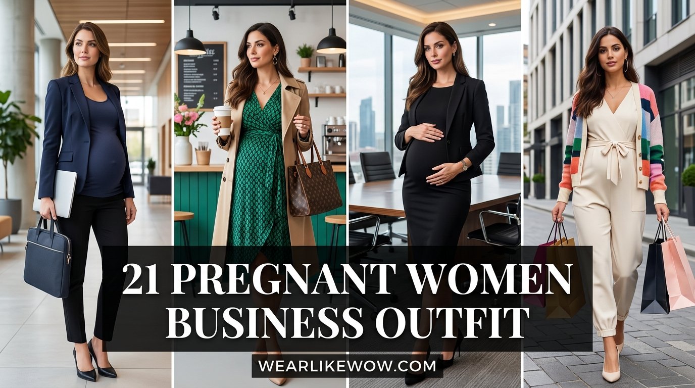 Business Outfit for Pregnant Women: 21 Comfortable & Chic Work Looks